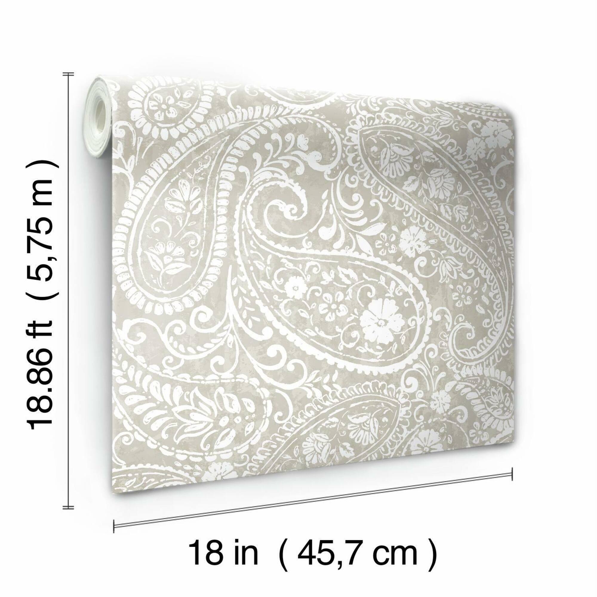 RoomMates Paisley Prince Peel & Stick Wallpaper